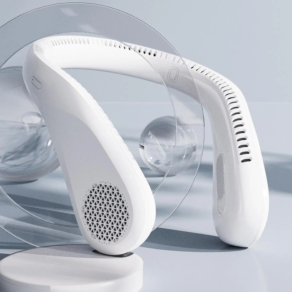 Neck Fan, Hands Free Bladeless Neck Fans Portable Rechargeable, 360° Cooling Neck Fan, 4 Speeds, Quiet, 5200 Mah Battery Operated USB Wearable Personal Fan Gifts for Women, Travel, Outdoor