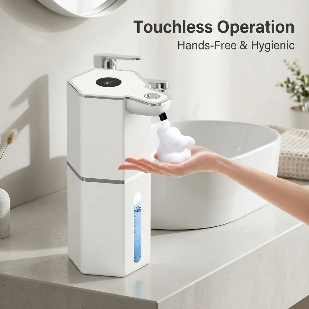 Automatic Soap Dispenser Touchless – 12Oz USB Rechargeable Foaming Soap Dispenser with 4 Adjustable Levels, Waterproof Wall Mounted Hand Soap Dispenser for Bathroom & Kitchen Auto Shut-Off Tiktokshopspringglowup Gift Mom