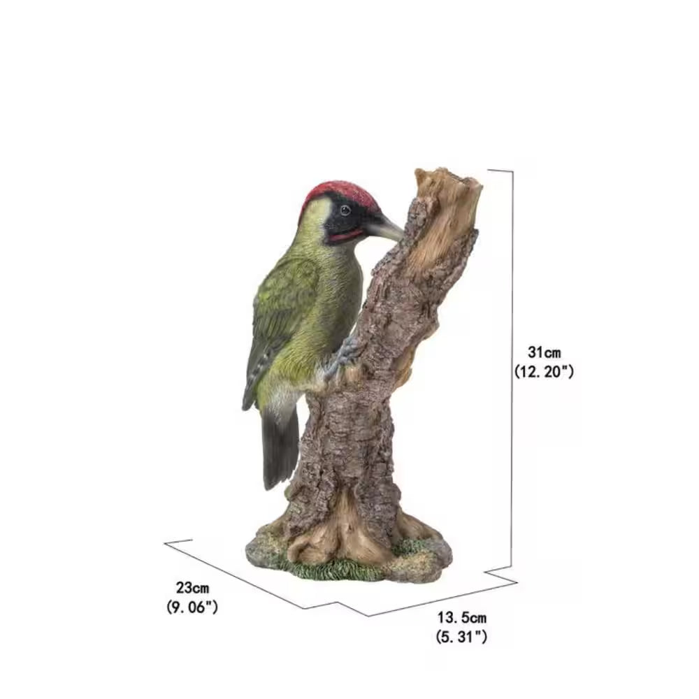 Woodpecker on Stump - Garden Statue