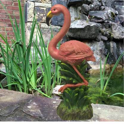 23 In. Pink Flamingo Beach Nautical Beach Statue