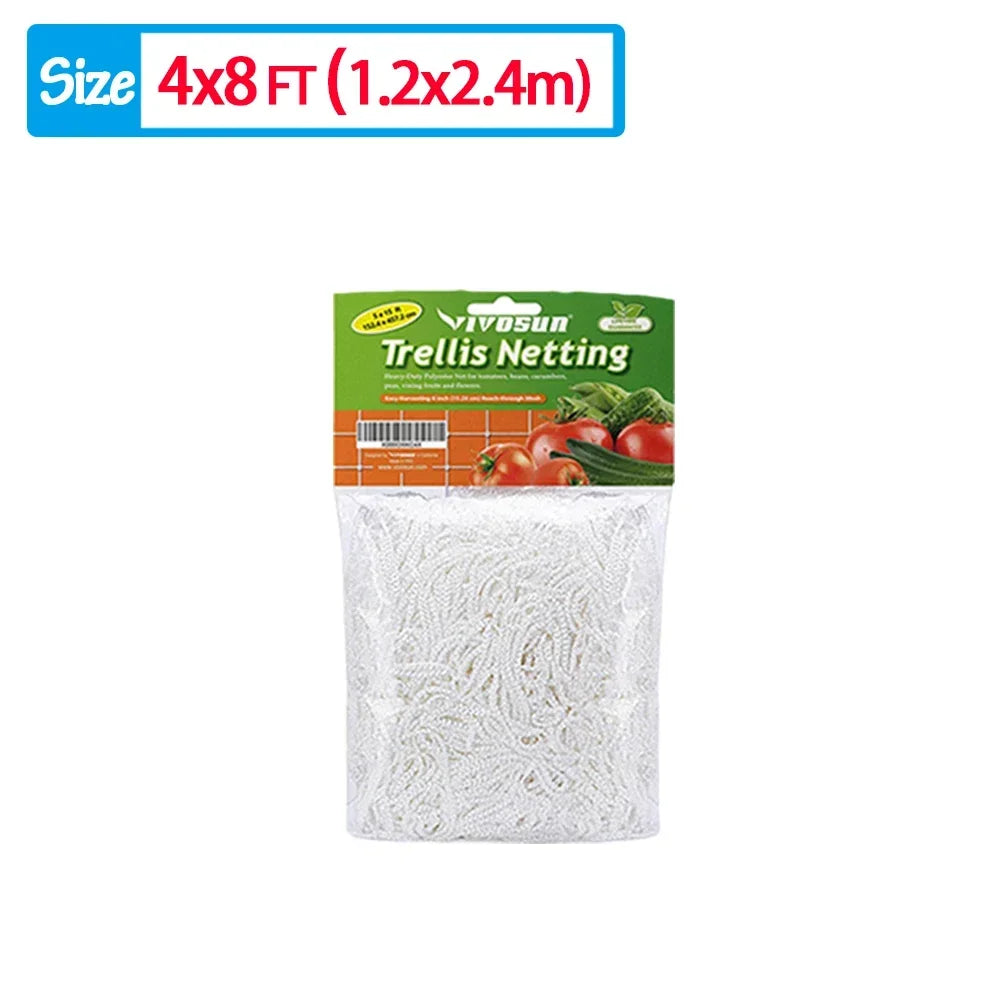 All-Weather Trellis Netting Mesh Heavy-Duty Plant Support Stand for Flowers Vegetable Vine Climbing String Net Gardening Tools