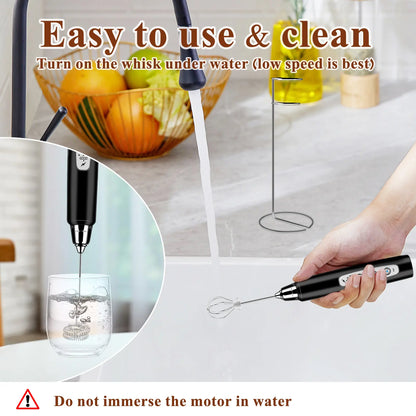 ODIFORGO Rechargeable Milk Frother with 3 Replaceable Heads—Perfect for Frothing Milk, Whisking Eggs, and Mixing Powders. Long-Lasting Battery, Easy to Use, a Must-Have Tiktok Kitchen Gadget! Coffee Maker Machine Coffee Espresso Maker Tiktokshopspringglow
