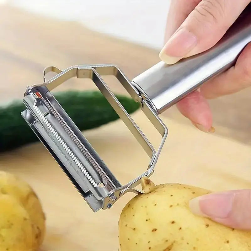 Generic 2PCS Stainless Steel Vegetable & Fruit Multi Cutter & Peeler Kitchen Gadgets Utensils Cooking Aluminum Cheese Grater Handy