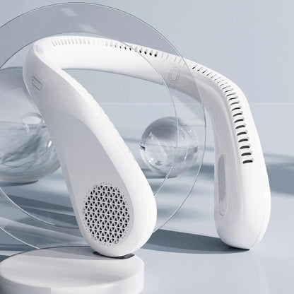 Neck Fan, Hands Free Bladeless Neck Fans Portable Rechargeable, 360° Cooling Neck Fan, 4 Speeds, Quiet, 5200 Mah Battery Operated USB Wearable Personal Fan Gifts for Women, Travel, Outdoor