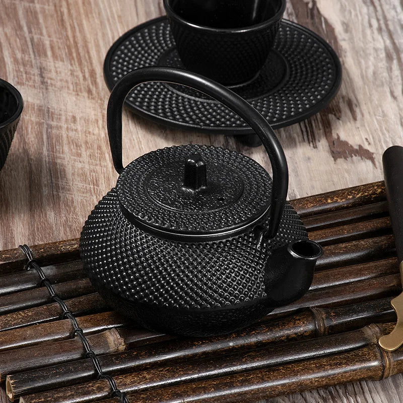 300ML Tea Pot with Stainless Steel Infuser Cast Iron Teapot Tea Kettle for Boiling Water Oolong Tea