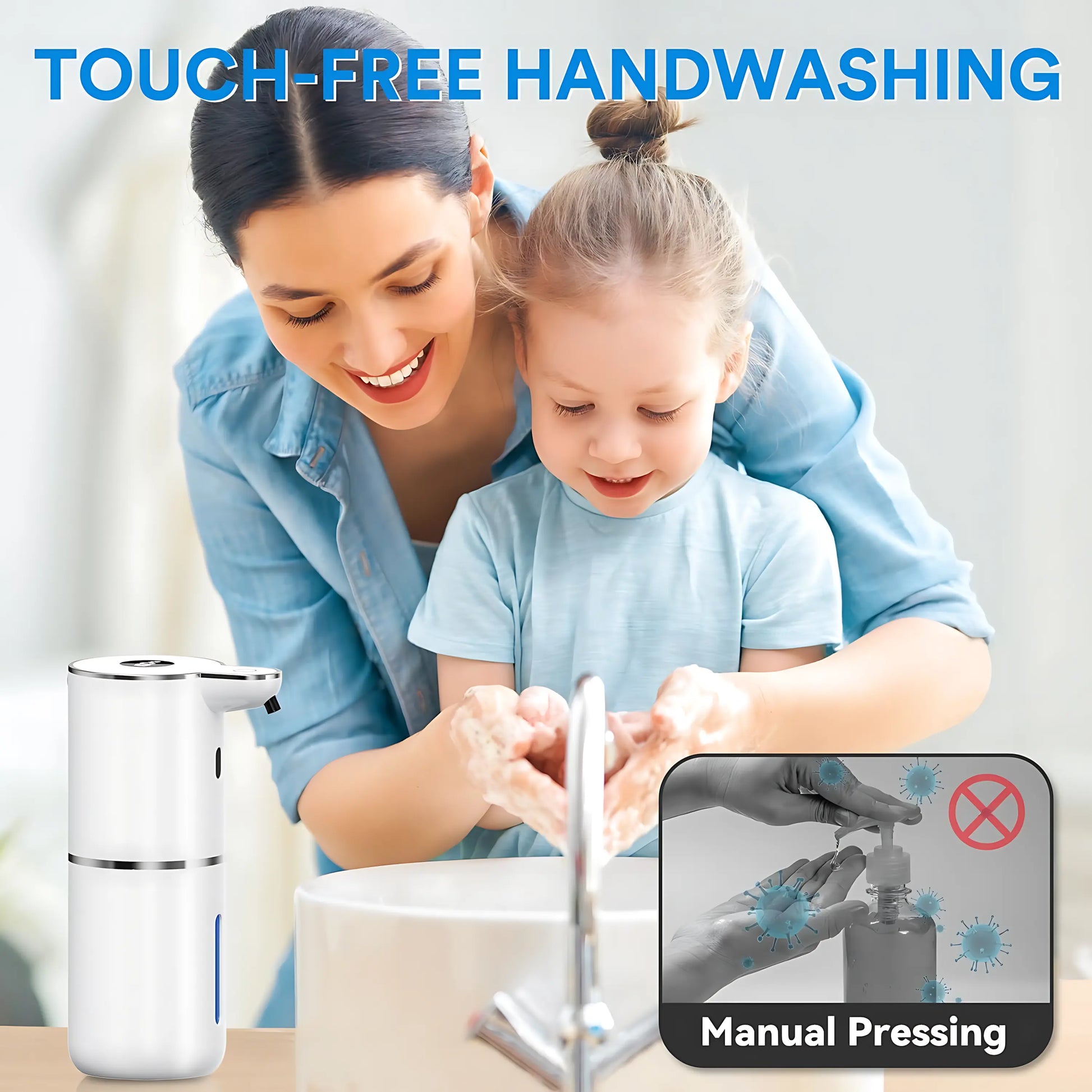Automatic Soap Dispenser Touchless – 12Oz USB Rechargeable Foaming Soap Dispenser with 4 Adjustable Levels, Waterproof Wall Mounted Hand Soap Dispenser for Bathroom & Kitchen Auto Shut-Off Tiktokshopspringglowup Gift Mom