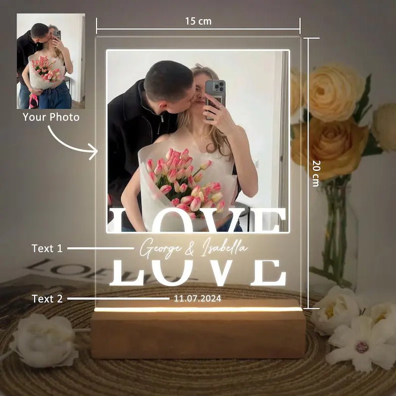 Custom Photo LED Light,Photo Collage Lamp,Personalized Acrylic Picture Frame, Gift for Couple, Christmas Gift, Gift for Her Him Friends