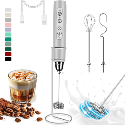 ODIFORGO Rechargeable Milk Frother with 3 Replaceable Heads—Perfect for Frothing Milk, Whisking Eggs, and Mixing Powders. Long-Lasting Battery, Easy to Use, a Must-Have Tiktok Kitchen Gadget! Coffee Maker Machine Coffee Espresso Maker Tiktokshopspringglow