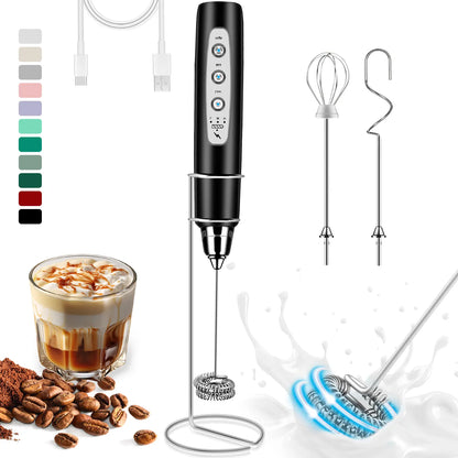 ODIFORGO Rechargeable Milk Frother with 3 Replaceable Heads—Perfect for Frothing Milk, Whisking Eggs, and Mixing Powders. Long-Lasting Battery, Easy to Use, a Must-Have Tiktok Kitchen Gadget! Coffee Maker Machine Coffee Espresso Maker Tiktokshopspringglow