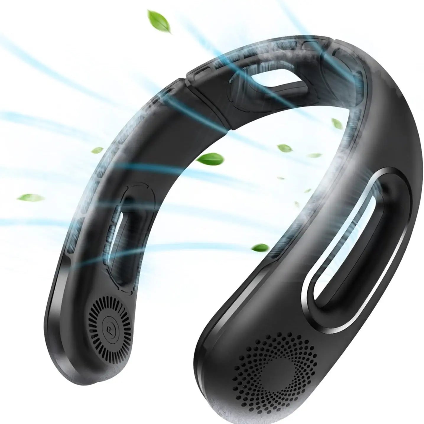 Neck Fan, Hands Free Bladeless Neck Fans Portable Rechargeable, 360° Cooling Neck Fan, 4 Speeds, Quiet, 5200 Mah Battery Operated USB Wearable Personal Fan Gifts for Women, Travel, Outdoor