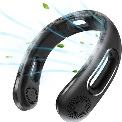 Neck Fan, Hands Free Bladeless Neck Fans Portable Rechargeable, 360° Cooling Neck Fan, 4 Speeds, Quiet, 5200 Mah Battery Operated USB Wearable Personal Fan Gifts for Women, Travel, Outdoor