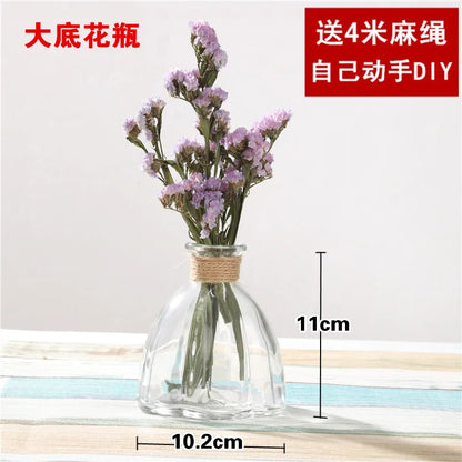 Creative Transparent Glass Vase Modern Minimalist Hydroponic Vase Nordic Home Ornaments Vase Decoration Dried Flower Vase