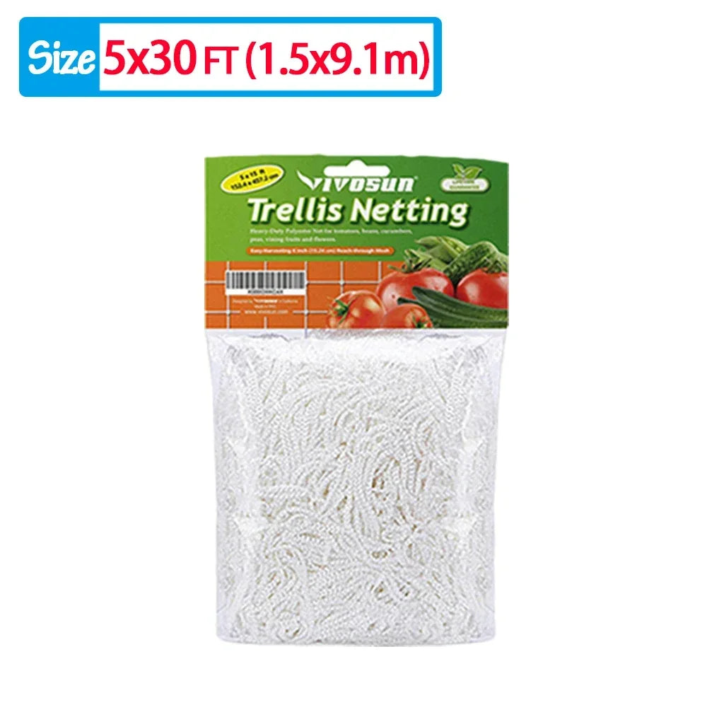 All-Weather Trellis Netting Mesh Heavy-Duty Plant Support Stand for Flowers Vegetable Vine Climbing String Net Gardening Tools