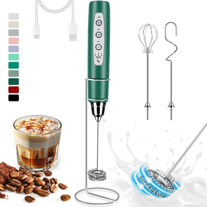ODIFORGO Rechargeable Milk Frother with 3 Replaceable Heads—Perfect for Frothing Milk, Whisking Eggs, and Mixing Powders. Long-Lasting Battery, Easy to Use, a Must-Have Tiktok Kitchen Gadget! Coffee Maker Machine Coffee Espresso Maker Tiktokshopspringglow