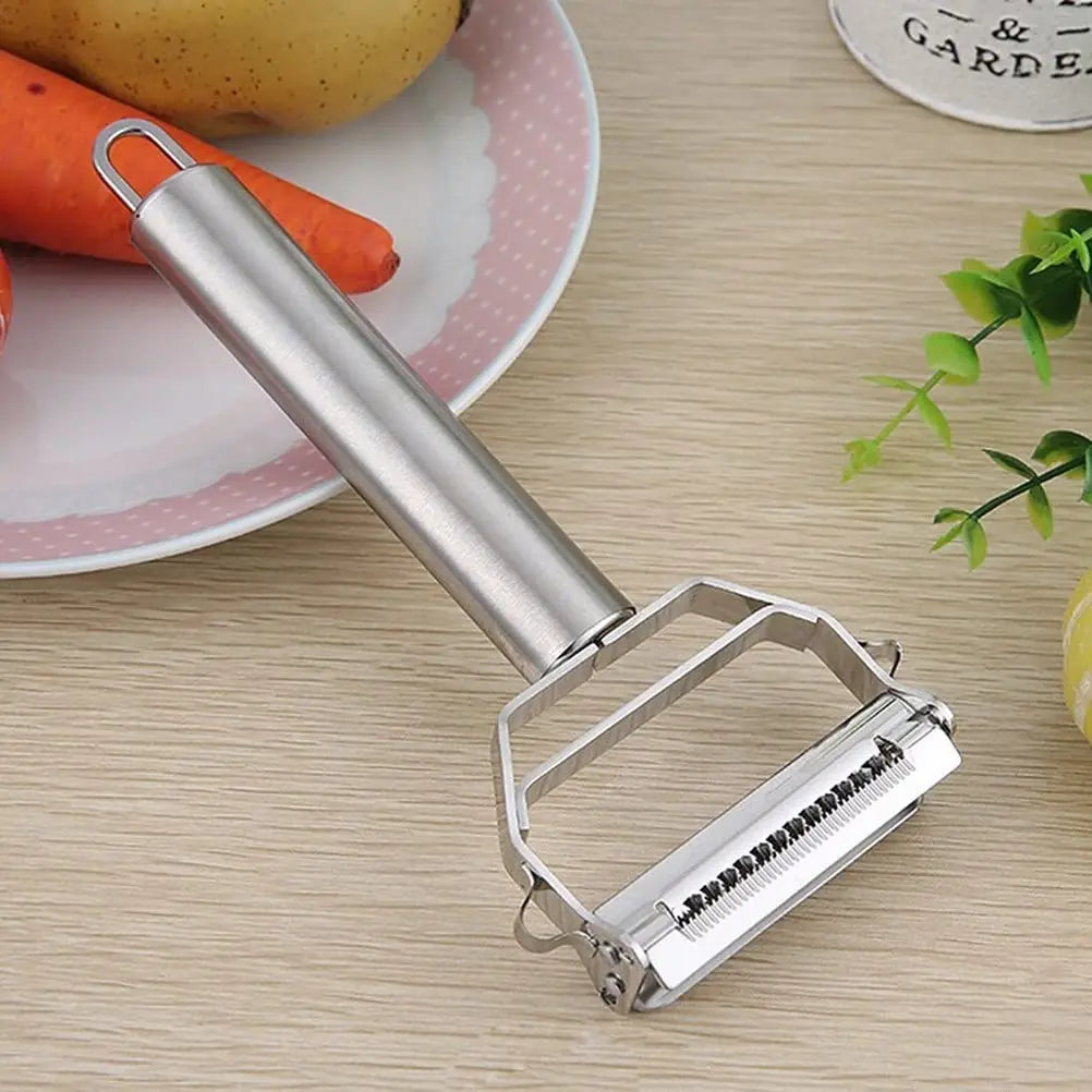 Generic 2PCS Stainless Steel Vegetable & Fruit Multi Cutter & Peeler Kitchen Gadgets Utensils Cooking Aluminum Cheese Grater Handy