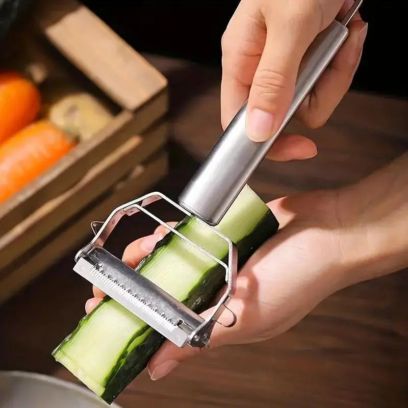 Generic 2PCS Stainless Steel Vegetable & Fruit Multi Cutter & Peeler Kitchen Gadgets Utensils Cooking Aluminum Cheese Grater Handy