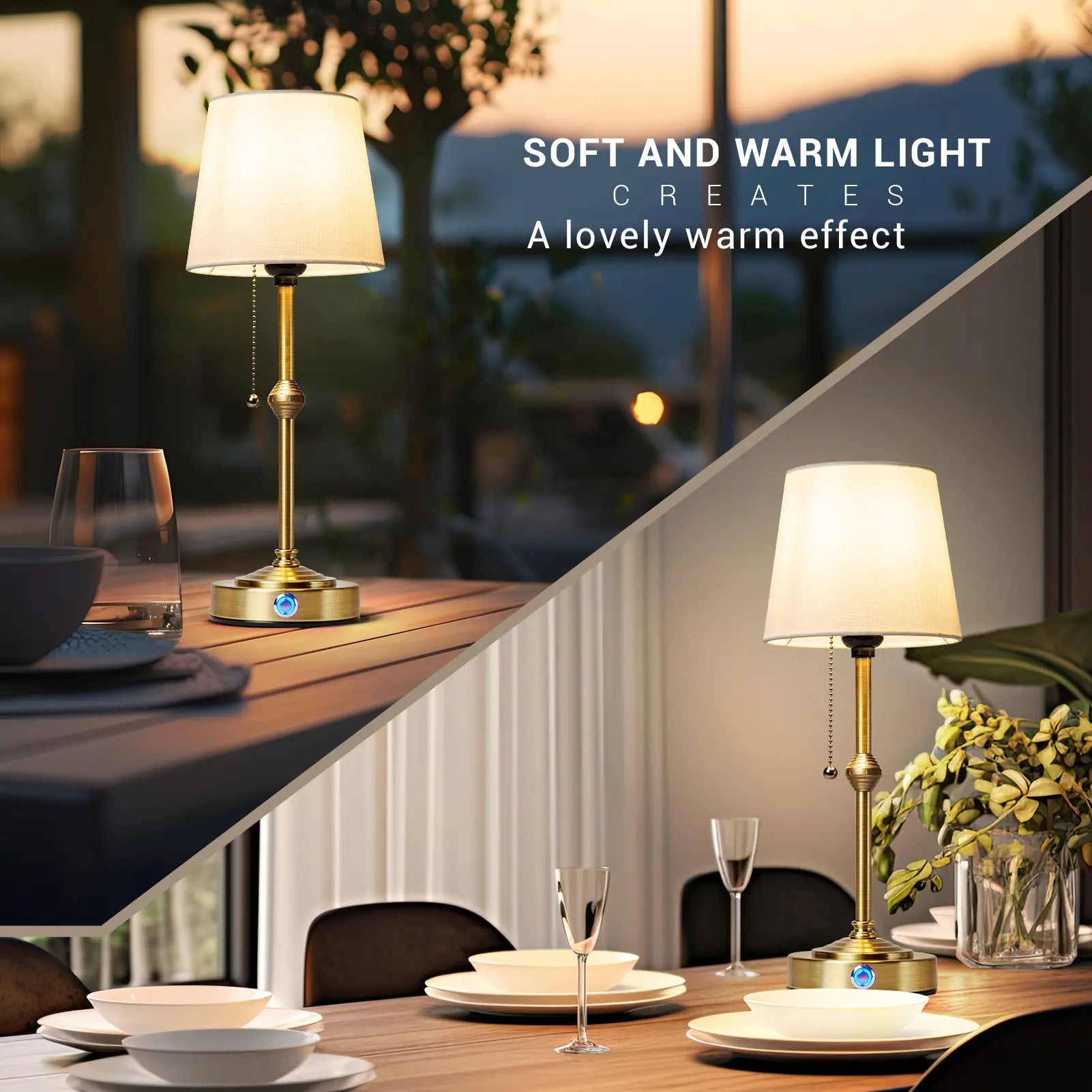 Rechargeable Wireless LED Table Lamp - 5200Mah Battery Operated, Adjustable Light, Decorative Indoor Lighting, Ideal Gift for Women Mom, House Warming New Home Present