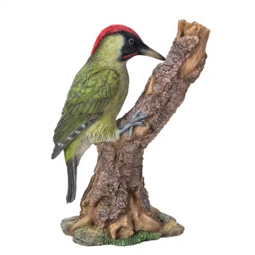 Woodpecker on Stump - Garden Statue