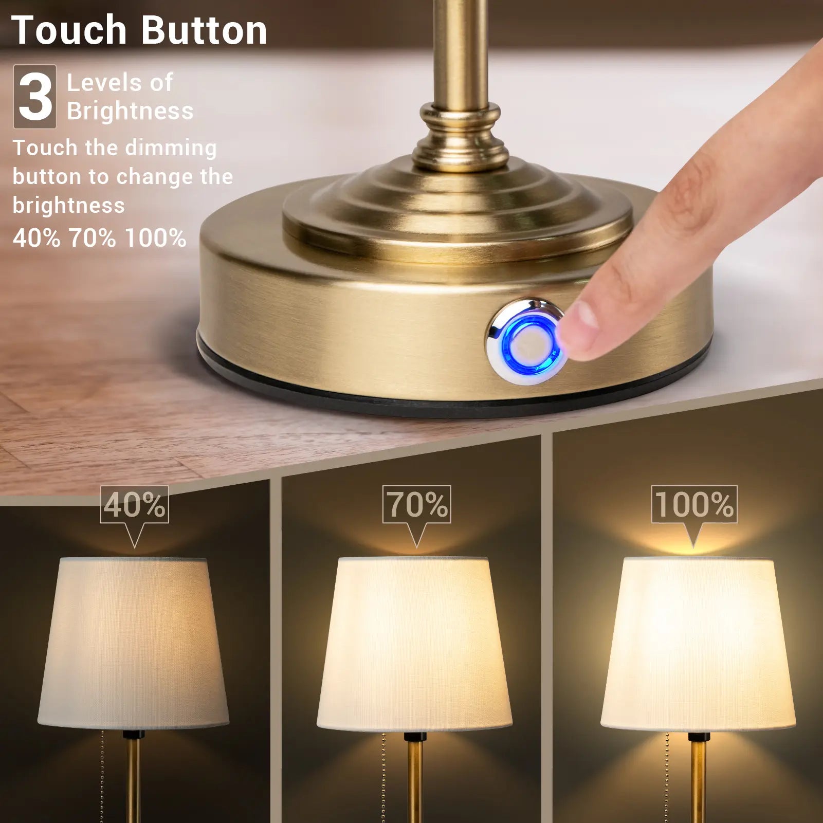 Rechargeable Wireless LED Table Lamp - 5200Mah Battery Operated, Adjustable Light, Decorative Indoor Lighting, Ideal Gift for Women Mom, House Warming New Home Present
