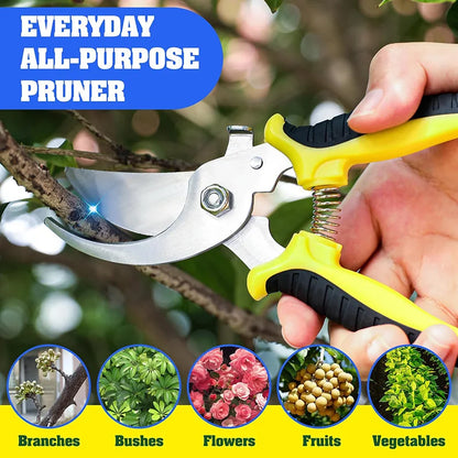 4PCS Garden Pruning Shears Stainless Steel Garden Shears Gardening Shears Scissors Clippers Pruning Snips for Gardening Tools