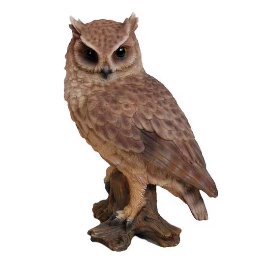 Screech Owl on Stump Garden Statue