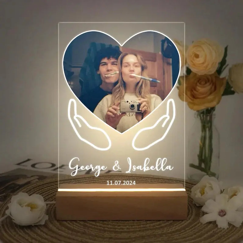 Custom Photo LED Light,Photo Collage Lamp,Personalized Acrylic Picture Frame, Gift for Couple, Christmas Gift, Gift for Her Him Friends