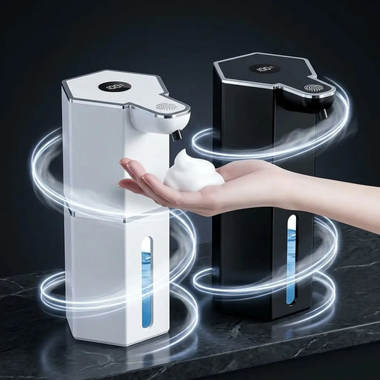 Automatic Soap Dispenser Touchless – 12Oz USB Rechargeable Foaming Soap Dispenser with 4 Adjustable Levels, Waterproof Wall Mounted Hand Soap Dispenser for Bathroom & Kitchen Auto Shut-Off Tiktokshopspringglowup Gift Mom