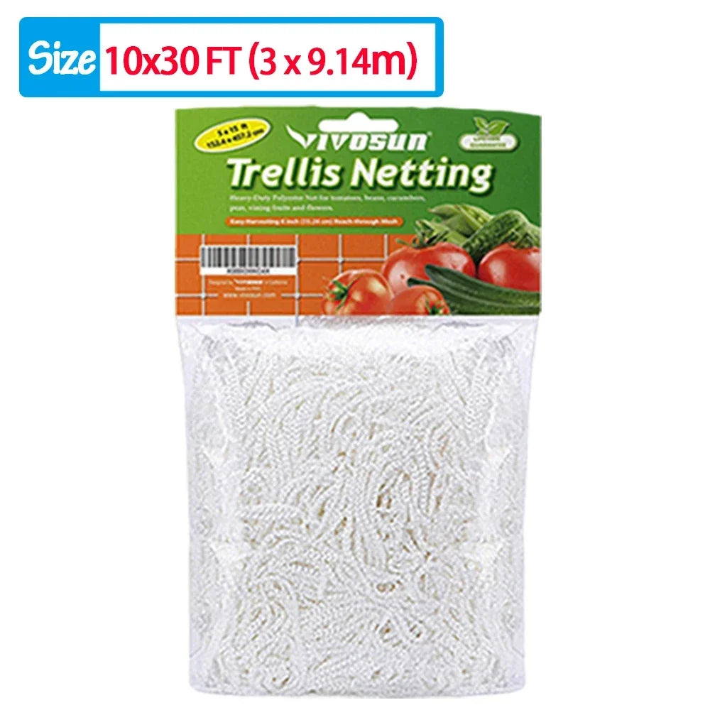 All-Weather Trellis Netting Mesh Heavy-Duty Plant Support Stand for Flowers Vegetable Vine Climbing String Net Gardening Tools