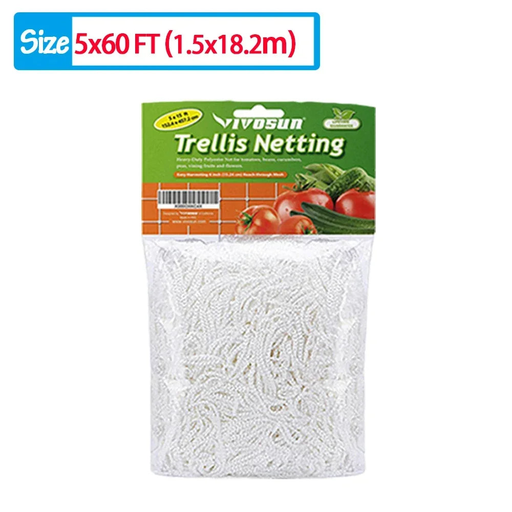 All-Weather Trellis Netting Mesh Heavy-Duty Plant Support Stand for Flowers Vegetable Vine Climbing String Net Gardening Tools