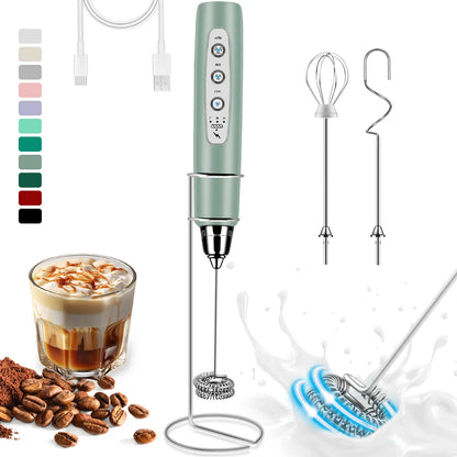 ODIFORGO Rechargeable Milk Frother with 3 Replaceable Heads—Perfect for Frothing Milk, Whisking Eggs, and Mixing Powders. Long-Lasting Battery, Easy to Use, a Must-Have Tiktok Kitchen Gadget! Coffee Maker Machine Coffee Espresso Maker Tiktokshopspringglow