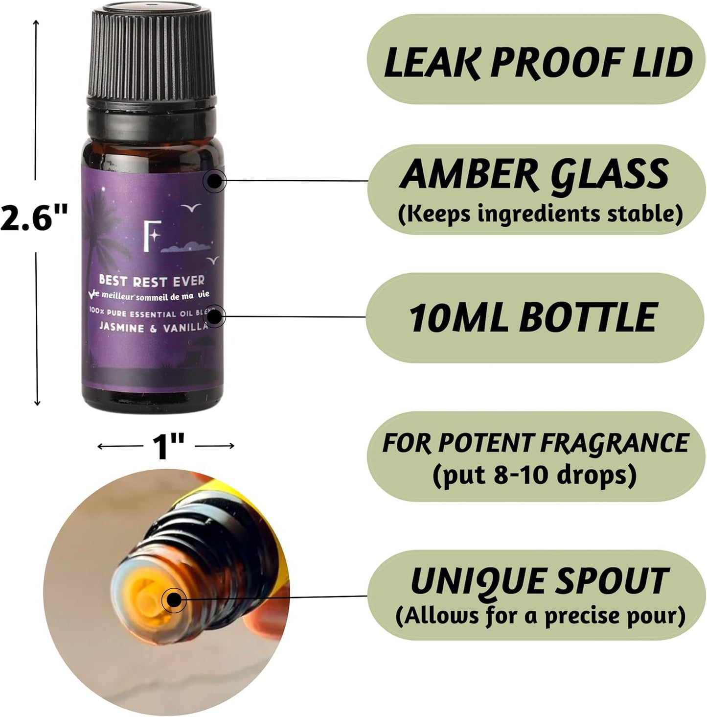 Sleep Essential Oils for Diffusers for Home - Set of 6 | Premium Relaxing Essential Oil Set for Sleep Essentials, Aromatherapy & Meditation | Lavender, Peppermint, Jasmine Eucalyptus Orange