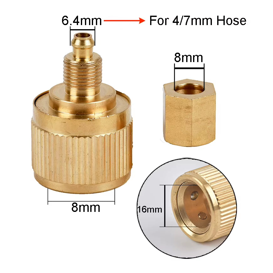 1/2 3/4" Thread Quick Connector Brass Garden Watering Adapter Drip Irrigation Copper Hose Quick Connector Fittings 1 Pcs