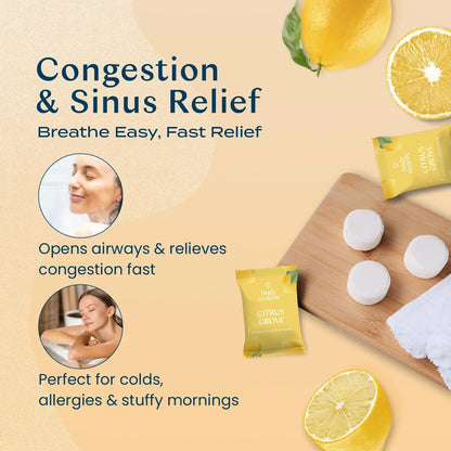 Body Restore Shower Steamers Aromatherapy 15 Pack - Christmas Stocking Stuffers for Men, Birthday Gifts for Women, White Elephant, Relaxation, Self Care - Citrus