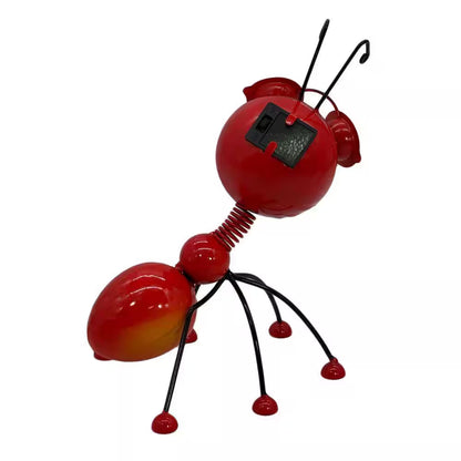 Metal Ant Garden Solar LED Garden Statue 11 In. H