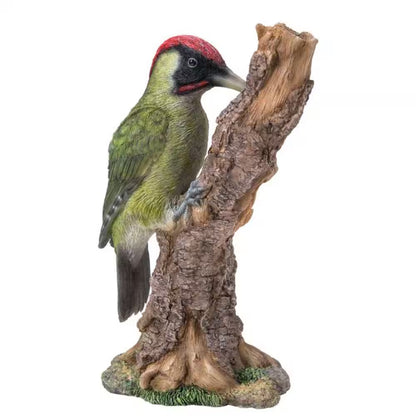 Woodpecker on Stump - Garden Statue