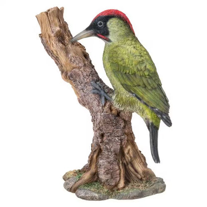 Woodpecker on Stump - Garden Statue