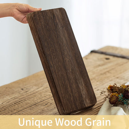 Decorative Tray Candle Tray Holder-Long Narrow Wooden Centerpiece Tray for Coffee Table