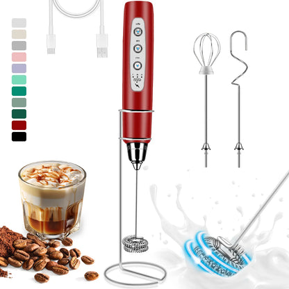 ODIFORGO Rechargeable Milk Frother with 3 Replaceable Heads—Perfect for Frothing Milk, Whisking Eggs, and Mixing Powders. Long-Lasting Battery, Easy to Use, a Must-Have Tiktok Kitchen Gadget! Coffee Maker Machine Coffee Espresso Maker Tiktokshopspringglow
