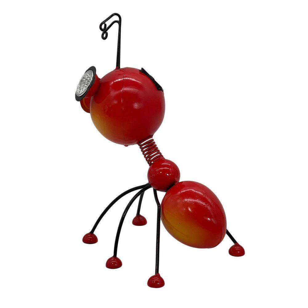Metal Ant Garden Solar LED Garden Statue 11 In. H