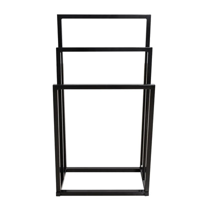Lightweight Metal Freestanding Towel Rack - 3-Tier Hand Towel Holder Organizer for Bathroom, Shower Accessories, Easy Installation, Gift-Worthy, Complete Pack, Black
