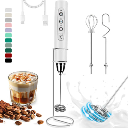 ODIFORGO Rechargeable Milk Frother with 3 Replaceable Heads—Perfect for Frothing Milk, Whisking Eggs, and Mixing Powders. Long-Lasting Battery, Easy to Use, a Must-Have Tiktok Kitchen Gadget! Coffee Maker Machine Coffee Espresso Maker Tiktokshopspringglow