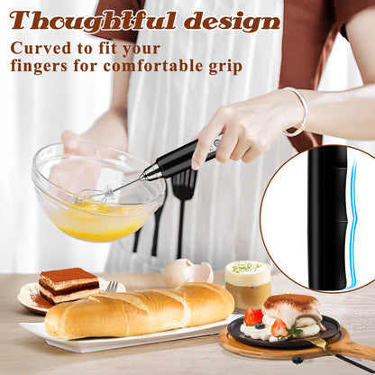 ODIFORGO Rechargeable Milk Frother with 3 Replaceable Heads—Perfect for Frothing Milk, Whisking Eggs, and Mixing Powders. Long-Lasting Battery, Easy to Use, a Must-Have Tiktok Kitchen Gadget! Coffee Maker Machine Coffee Espresso Maker Tiktokshopspringglow