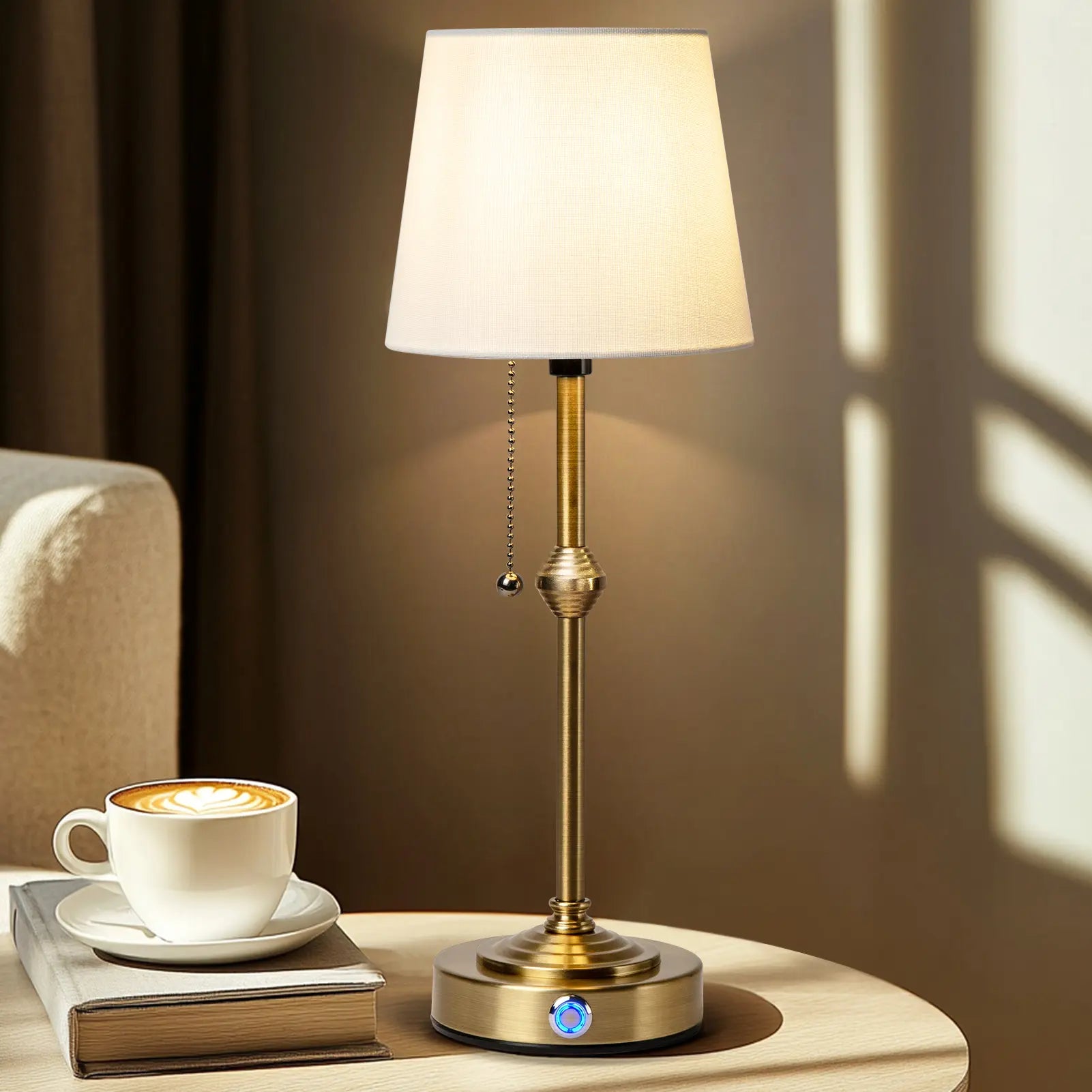 Rechargeable Wireless LED Table Lamp - 5200Mah Battery Operated, Adjustable Light, Decorative Indoor Lighting, Ideal Gift for Women Mom, House Warming New Home Present