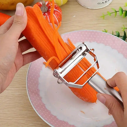 Generic 2PCS Stainless Steel Vegetable & Fruit Multi Cutter & Peeler Kitchen Gadgets Utensils Cooking Aluminum Cheese Grater Handy