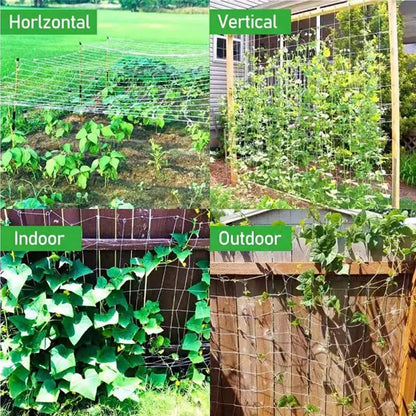 All-Weather Trellis Netting Mesh Heavy-Duty Plant Support Stand for Flowers Vegetable Vine Climbing String Net Gardening Tools