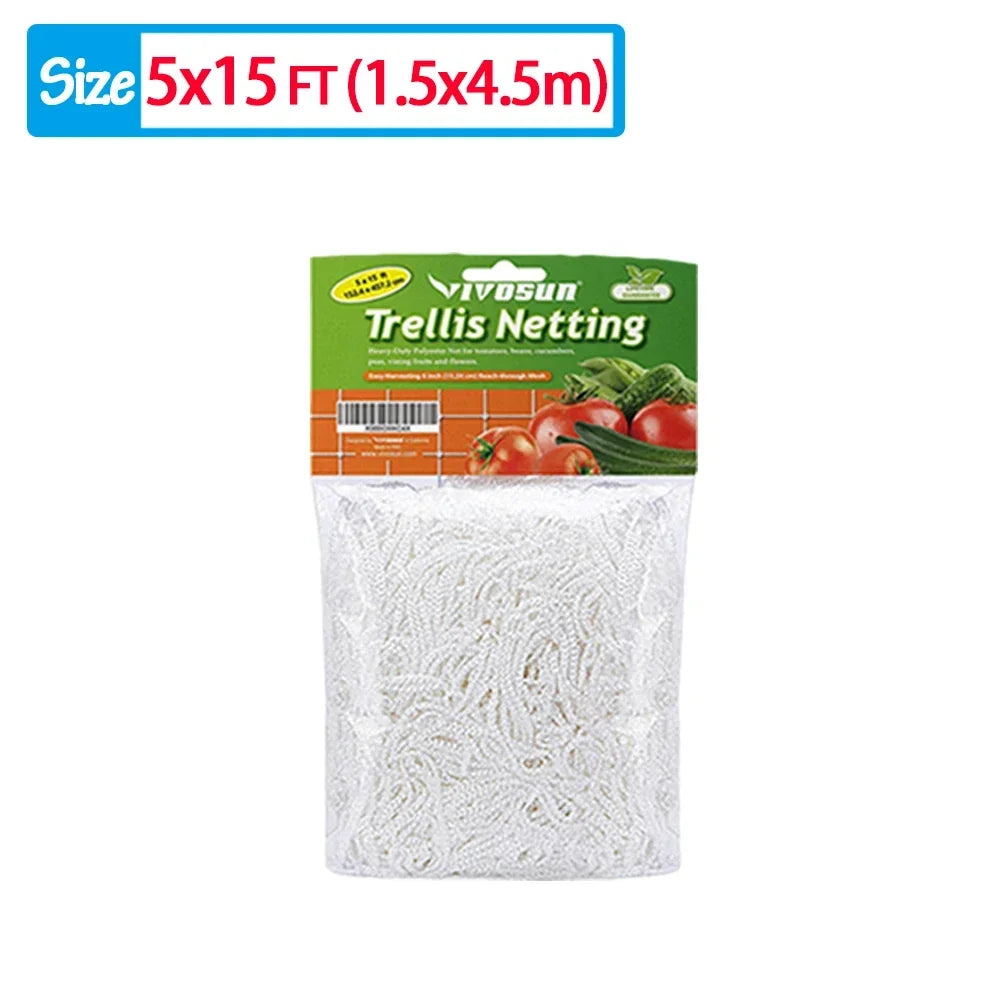 All-Weather Trellis Netting Mesh Heavy-Duty Plant Support Stand for Flowers Vegetable Vine Climbing String Net Gardening Tools