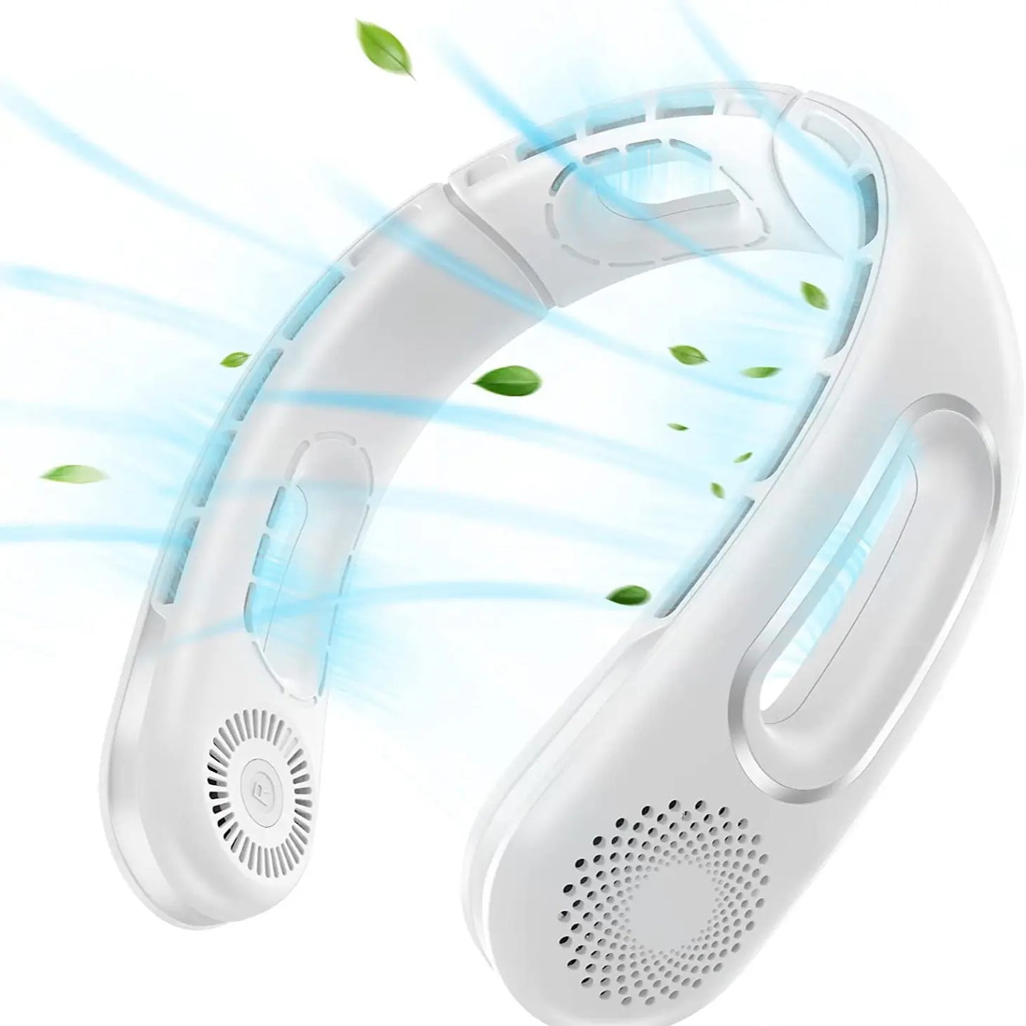 Neck Fan, Hands Free Bladeless Neck Fans Portable Rechargeable, 360° Cooling Neck Fan, 4 Speeds, Quiet, 5200 Mah Battery Operated USB Wearable Personal Fan Gifts for Women, Travel, Outdoor