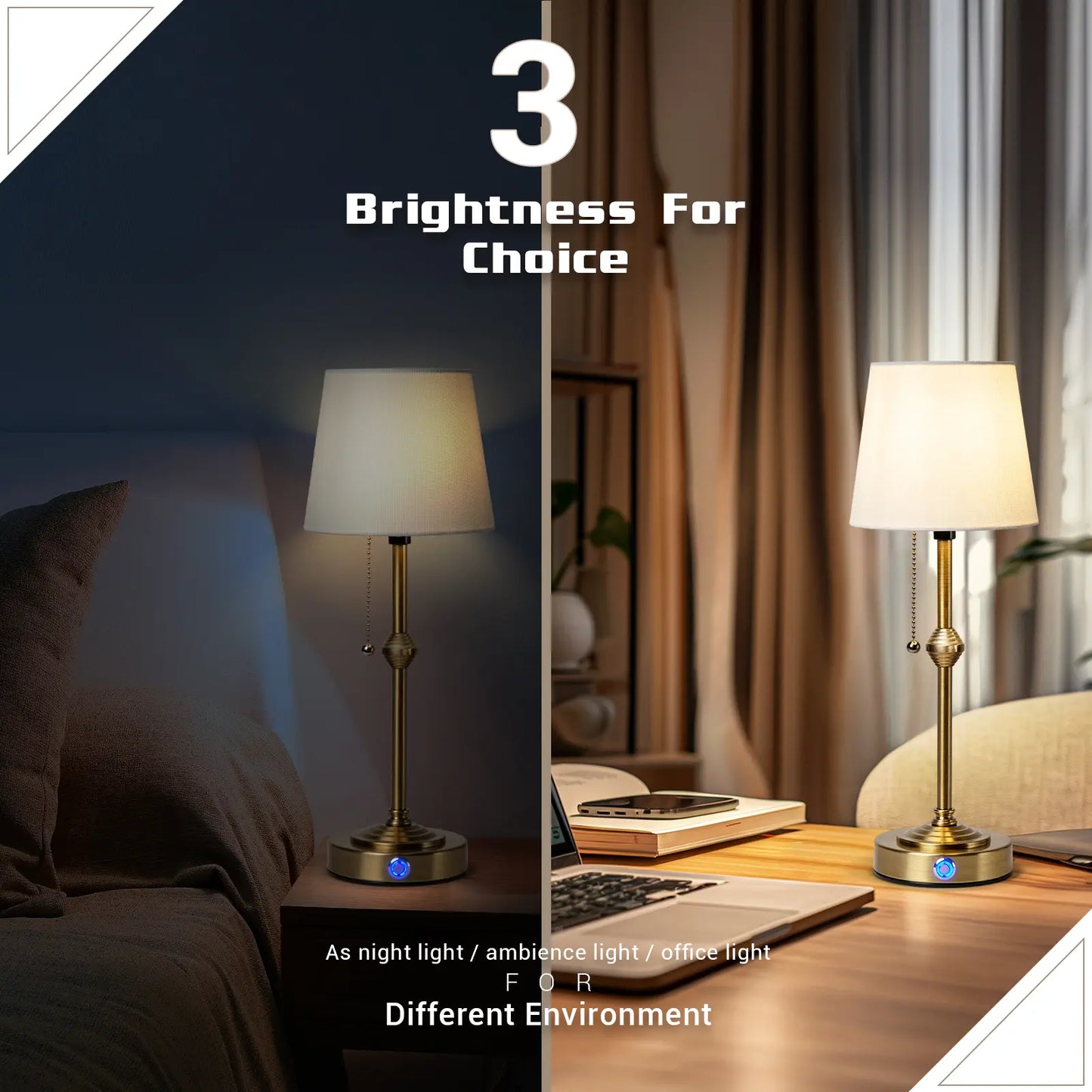 Rechargeable Wireless LED Table Lamp - 5200Mah Battery Operated, Adjustable Light, Decorative Indoor Lighting, Ideal Gift for Women Mom, House Warming New Home Present